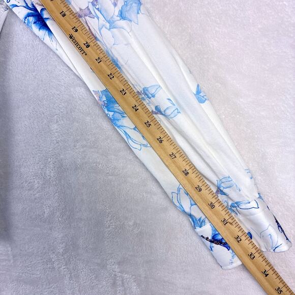 Robert Graham Shirt Men L Blue Floral Windsor Classic Fit Going Out Clubwear Y2K - Picture 8 of 10